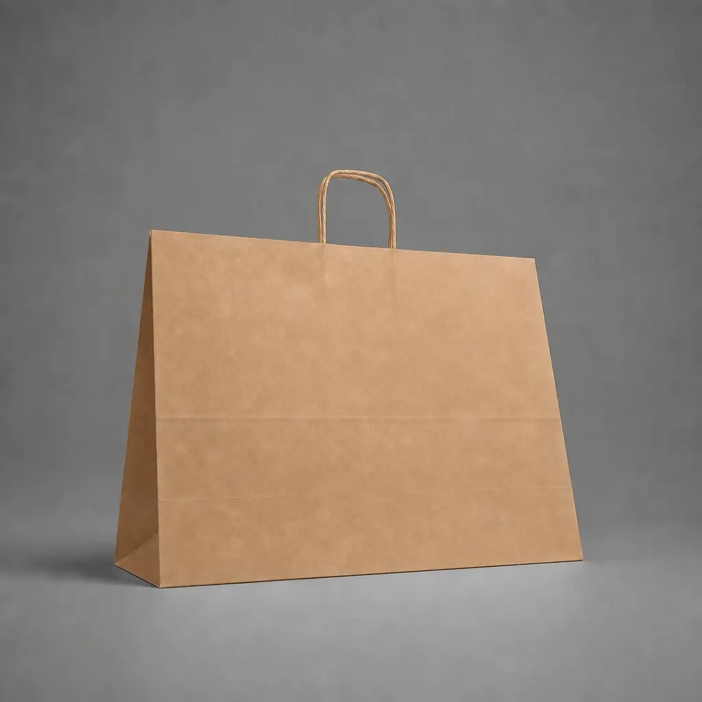 Show details for FSC® Twisted Handle Kraft Paper Bags - Plain