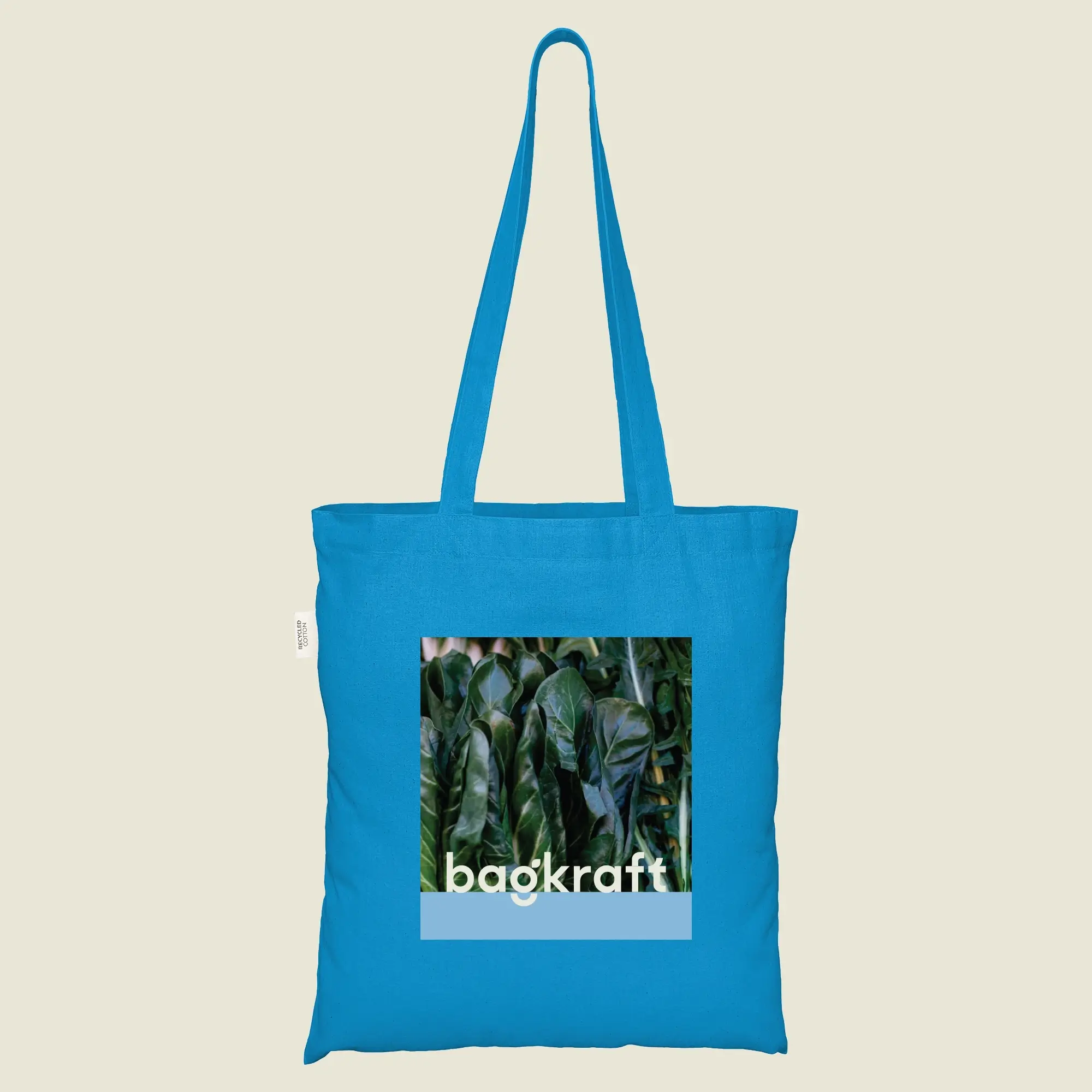 Show details for Coloured Recycled Cotton Bags - Full Colour Print
