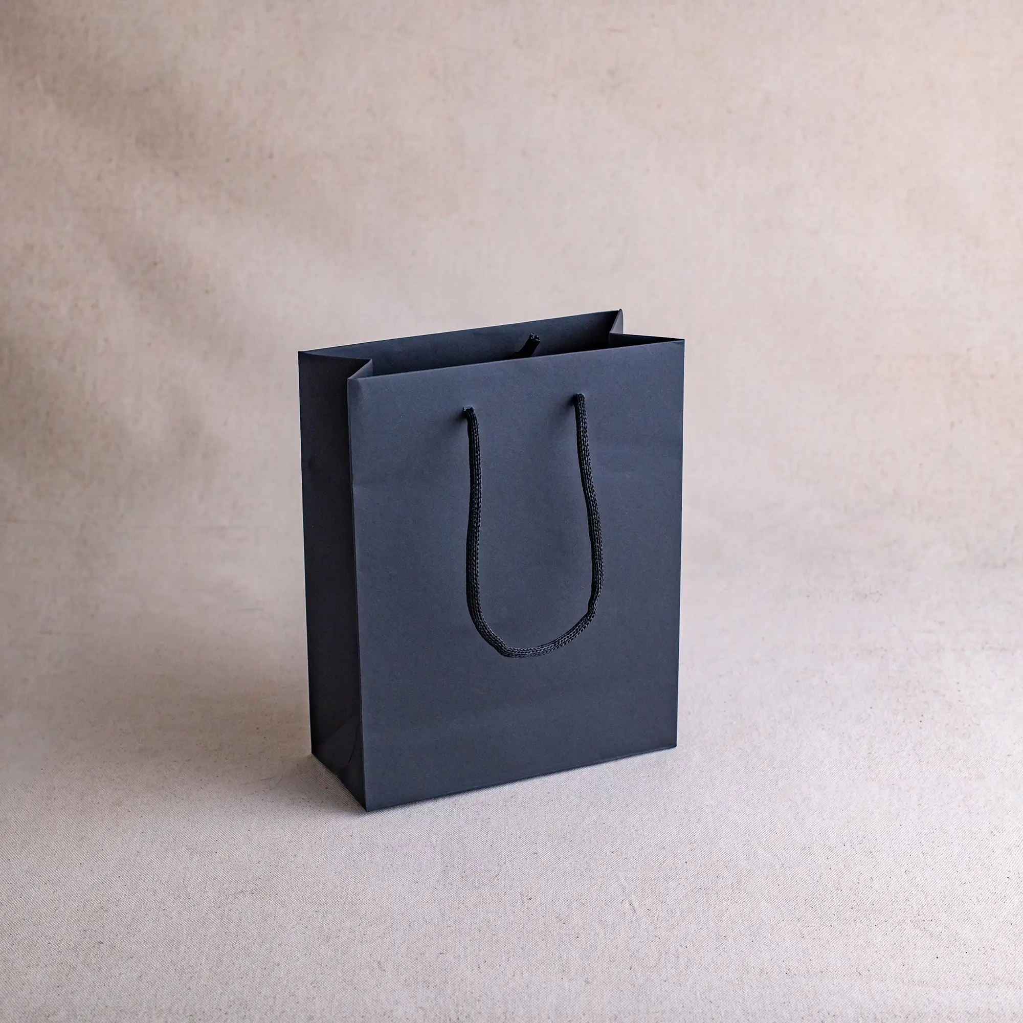 Show details for FSC® Luxury Rope Handle Black Dyed Paper Bags - Plain