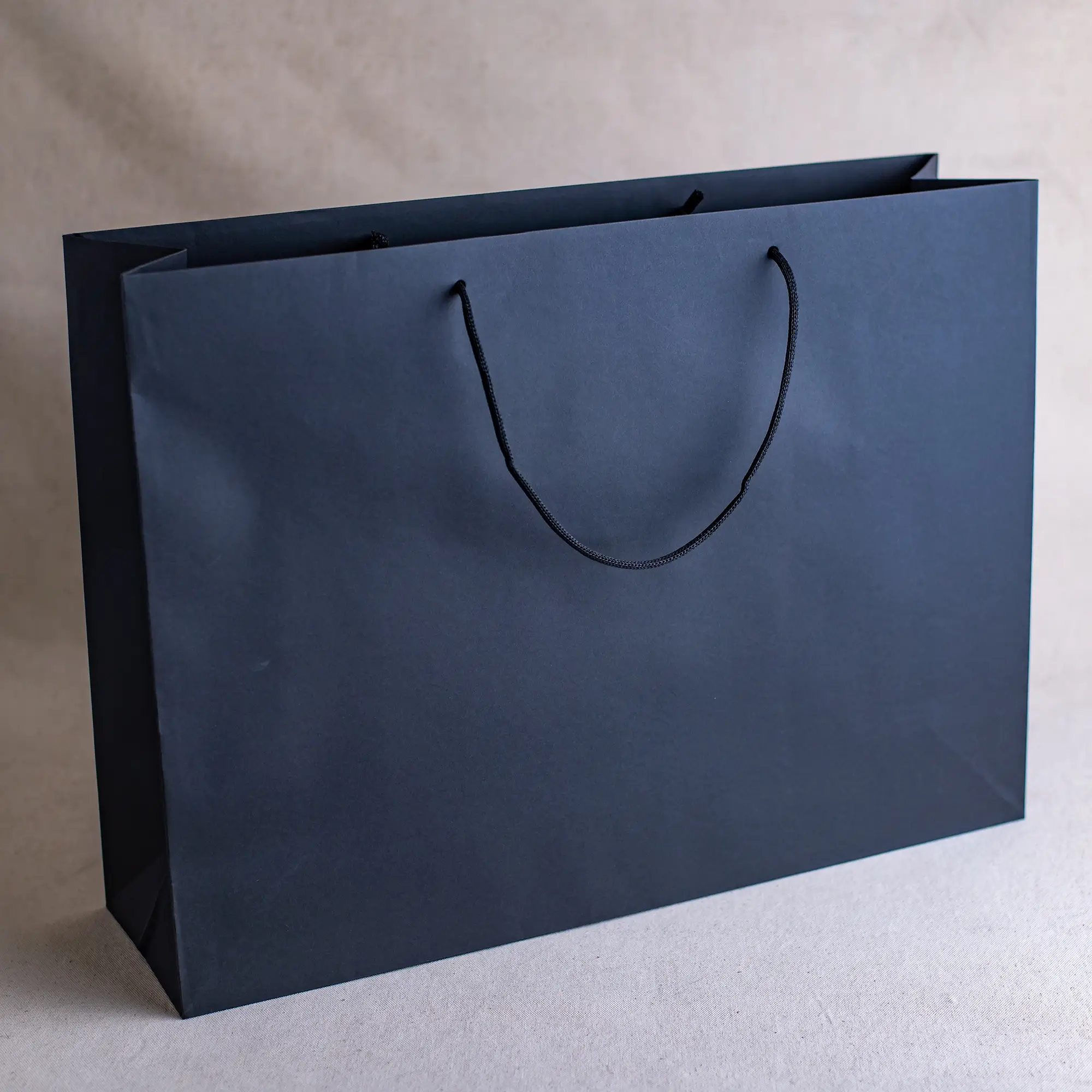 Show details for FSC® Luxury Rope Handle Black Dyed Paper Bags - Plain