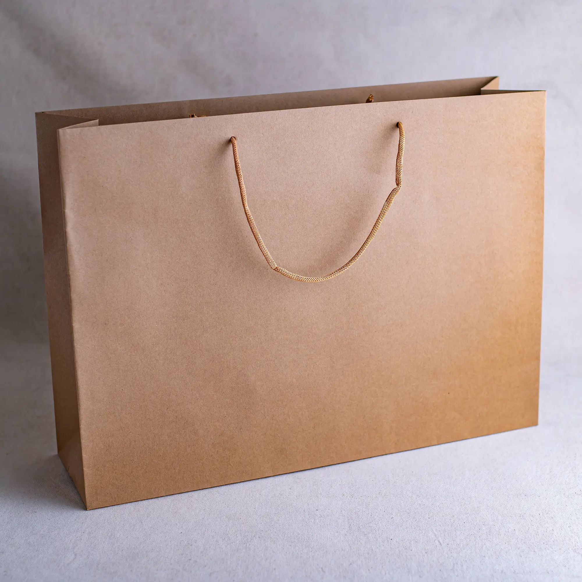 Show details for FSC® Luxury Rope Handle Brown Kraft Paper Bags - Plain
