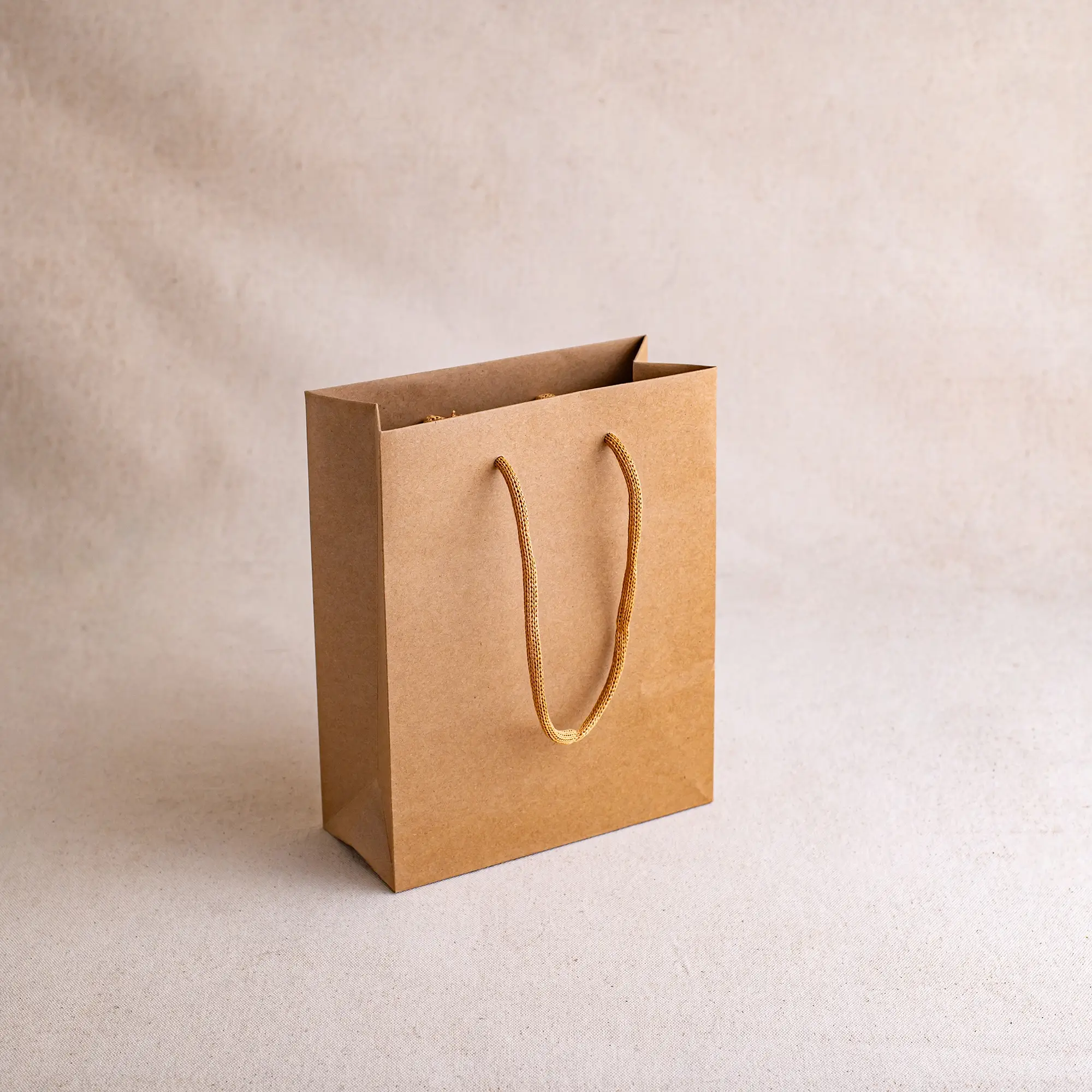 Show details for FSC® Luxury Rope Handle Brown Kraft Paper Bags - Plain