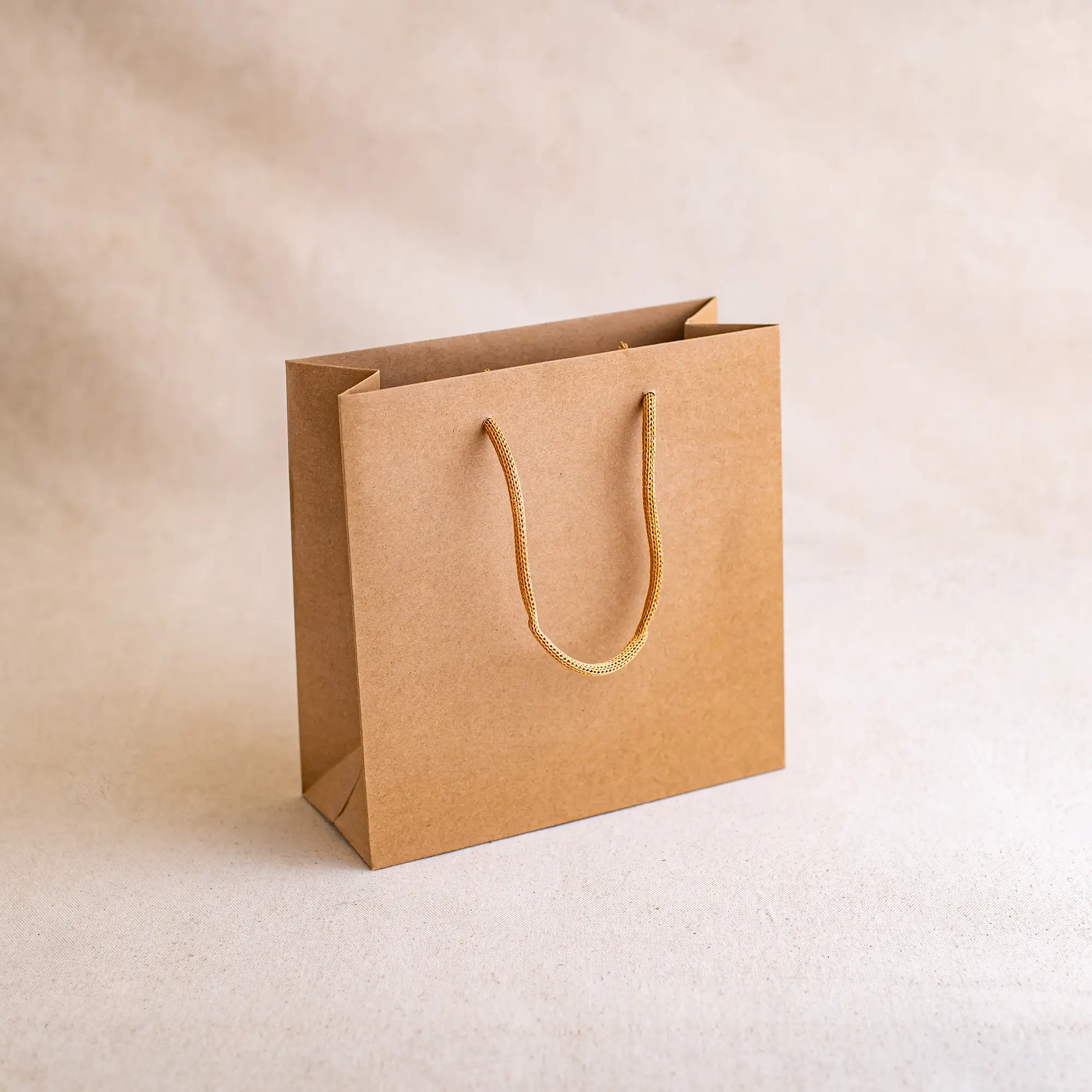 Show details for FSC® Luxury Rope Handle Brown Kraft Paper Bags - Plain